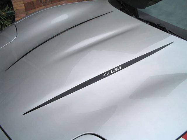 Corvette C5 Black LS 1 Hood Decal Kit